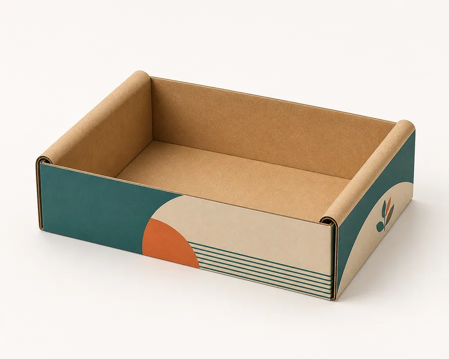 Roll-end sidewall tray Finished box