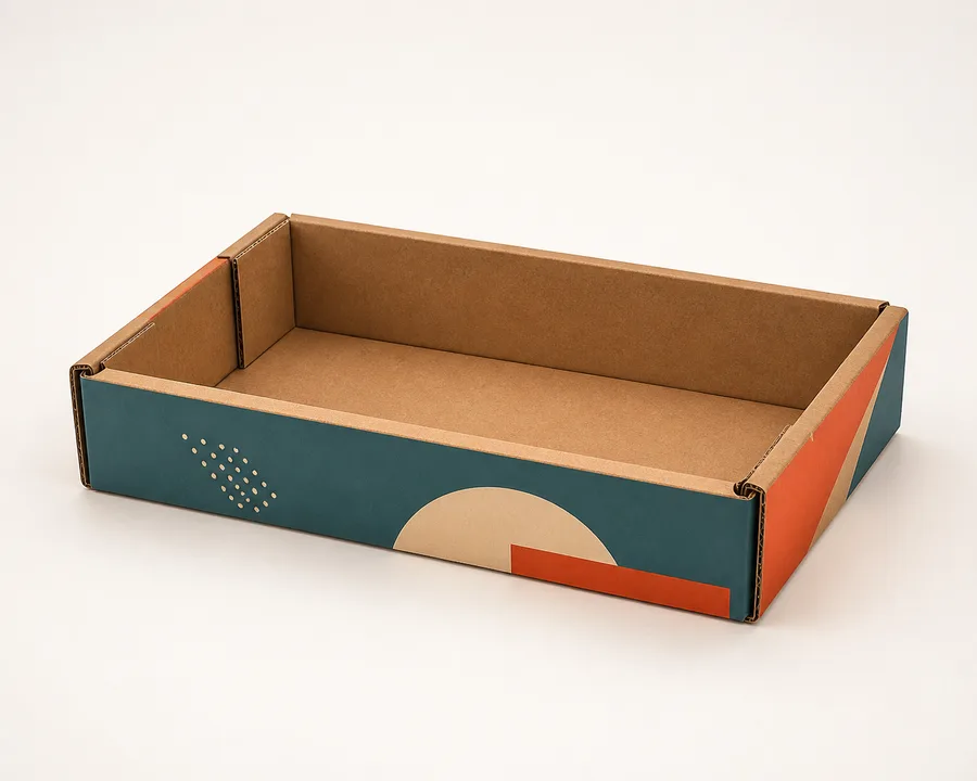 Reinforced-edge tray Finished box
