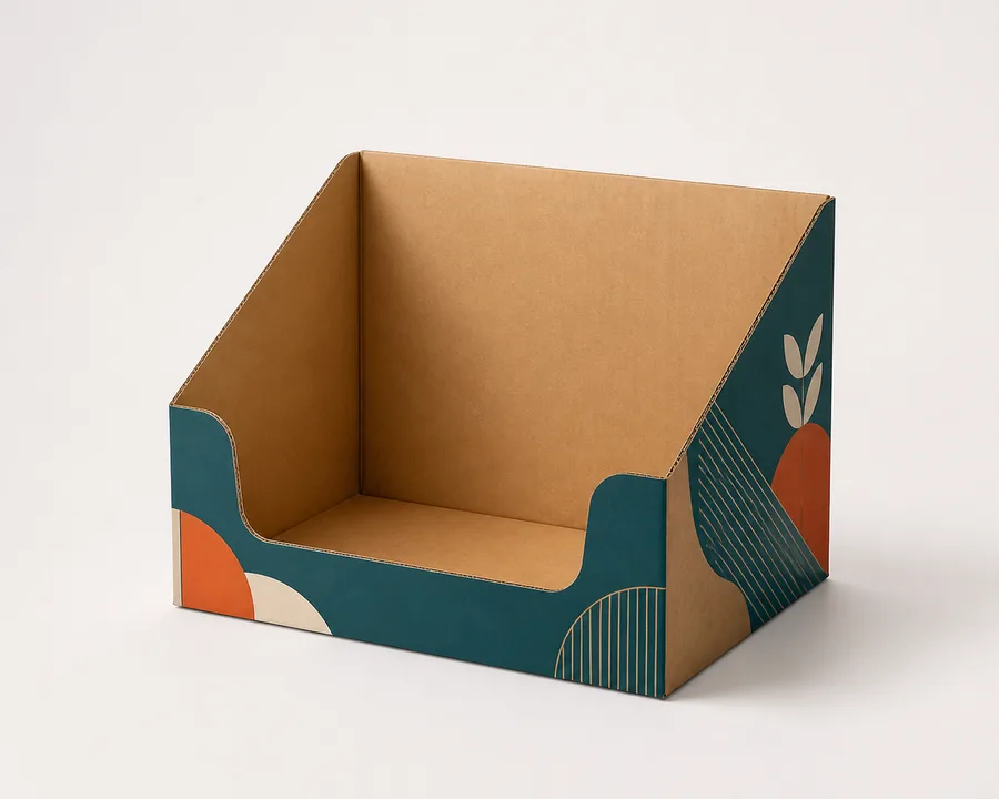 Open-front retail display Finished box